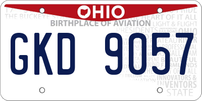OH license plate GKD9057