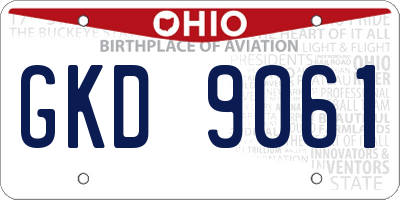 OH license plate GKD9061