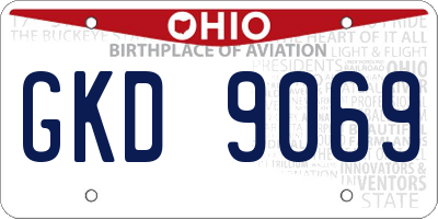 OH license plate GKD9069