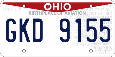 OH license plate GKD9155