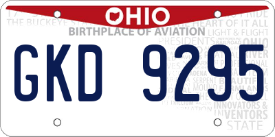OH license plate GKD9295