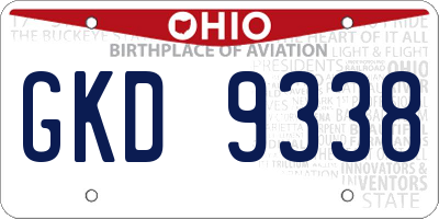 OH license plate GKD9338