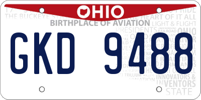 OH license plate GKD9488