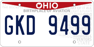 OH license plate GKD9499