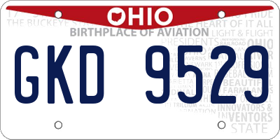 OH license plate GKD9529