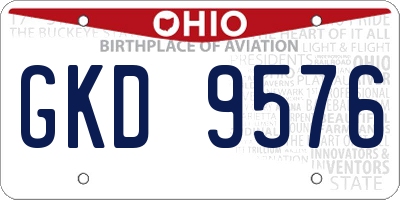 OH license plate GKD9576