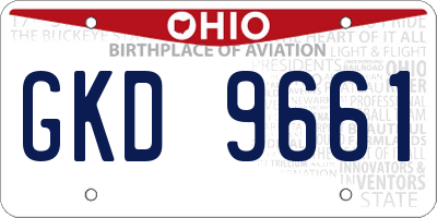 OH license plate GKD9661