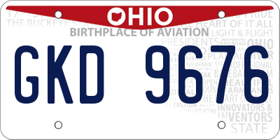 OH license plate GKD9676