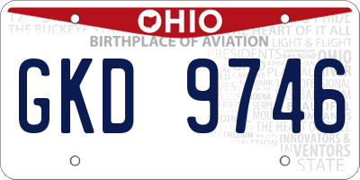 OH license plate GKD9746