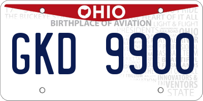 OH license plate GKD9900
