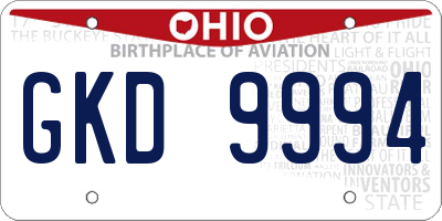 OH license plate GKD9994