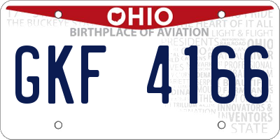 OH license plate GKF4166
