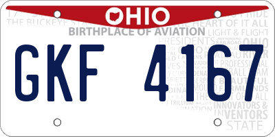 OH license plate GKF4167