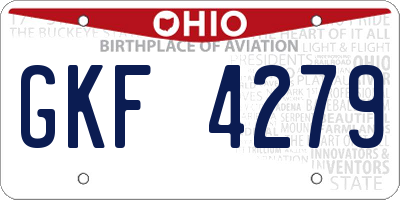 OH license plate GKF4279