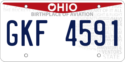 OH license plate GKF4591