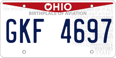 OH license plate GKF4697