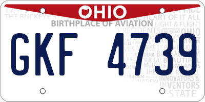 OH license plate GKF4739