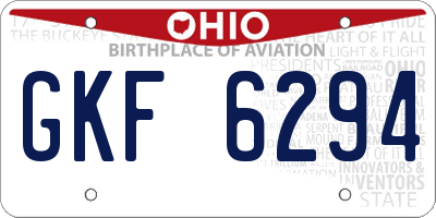 OH license plate GKF6294