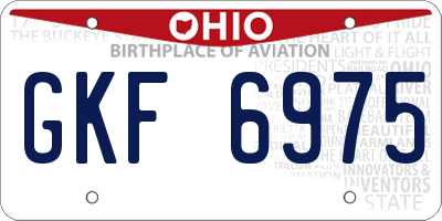 OH license plate GKF6975