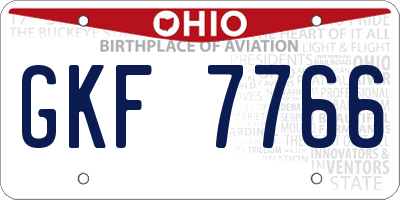OH license plate GKF7766