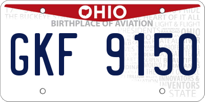 OH license plate GKF9150