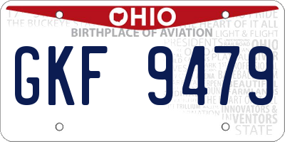 OH license plate GKF9479