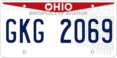 OH license plate GKG2069