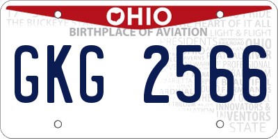 OH license plate GKG2566