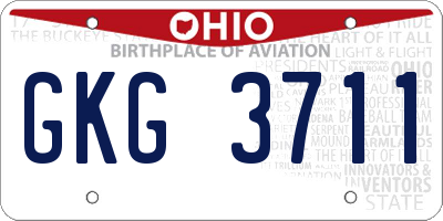 OH license plate GKG3711