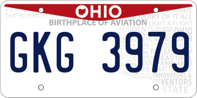 OH license plate GKG3979