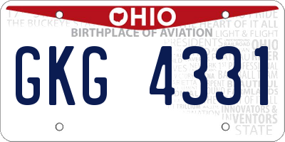 OH license plate GKG4331