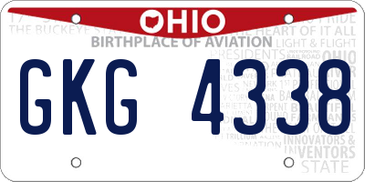 OH license plate GKG4338