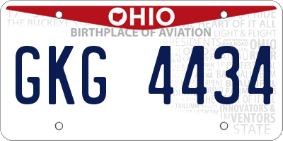 OH license plate GKG4434