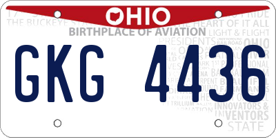 OH license plate GKG4436