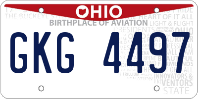 OH license plate GKG4497