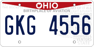 OH license plate GKG4556