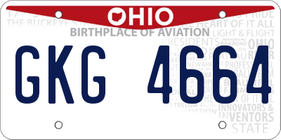 OH license plate GKG4664