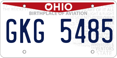 OH license plate GKG5485