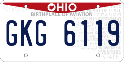 OH license plate GKG6119