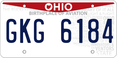 OH license plate GKG6184