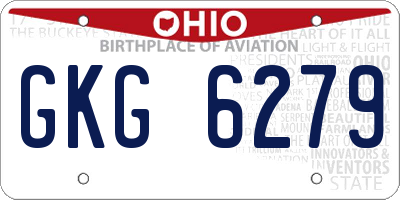 OH license plate GKG6279