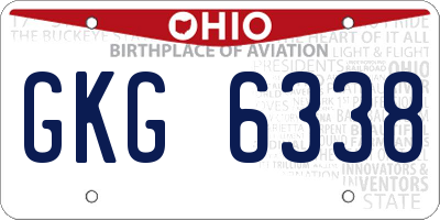 OH license plate GKG6338