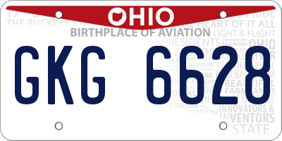 OH license plate GKG6628