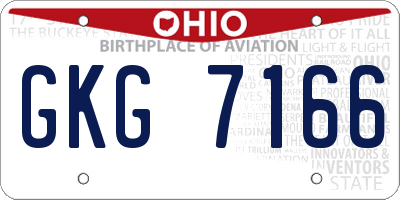 OH license plate GKG7166