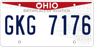 OH license plate GKG7176