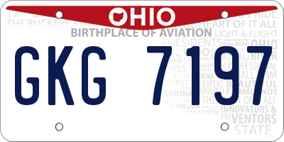 OH license plate GKG7197