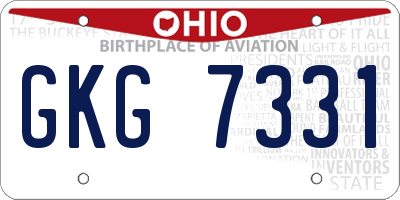OH license plate GKG7331