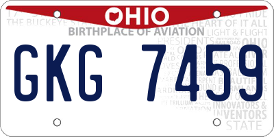 OH license plate GKG7459