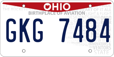OH license plate GKG7484