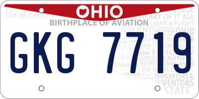 OH license plate GKG7719